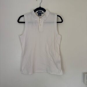 Ralph Lauren White Sleeveless Polo Golf Shirt Size Small